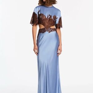 SIR the label Blue and Brown Lace Dress